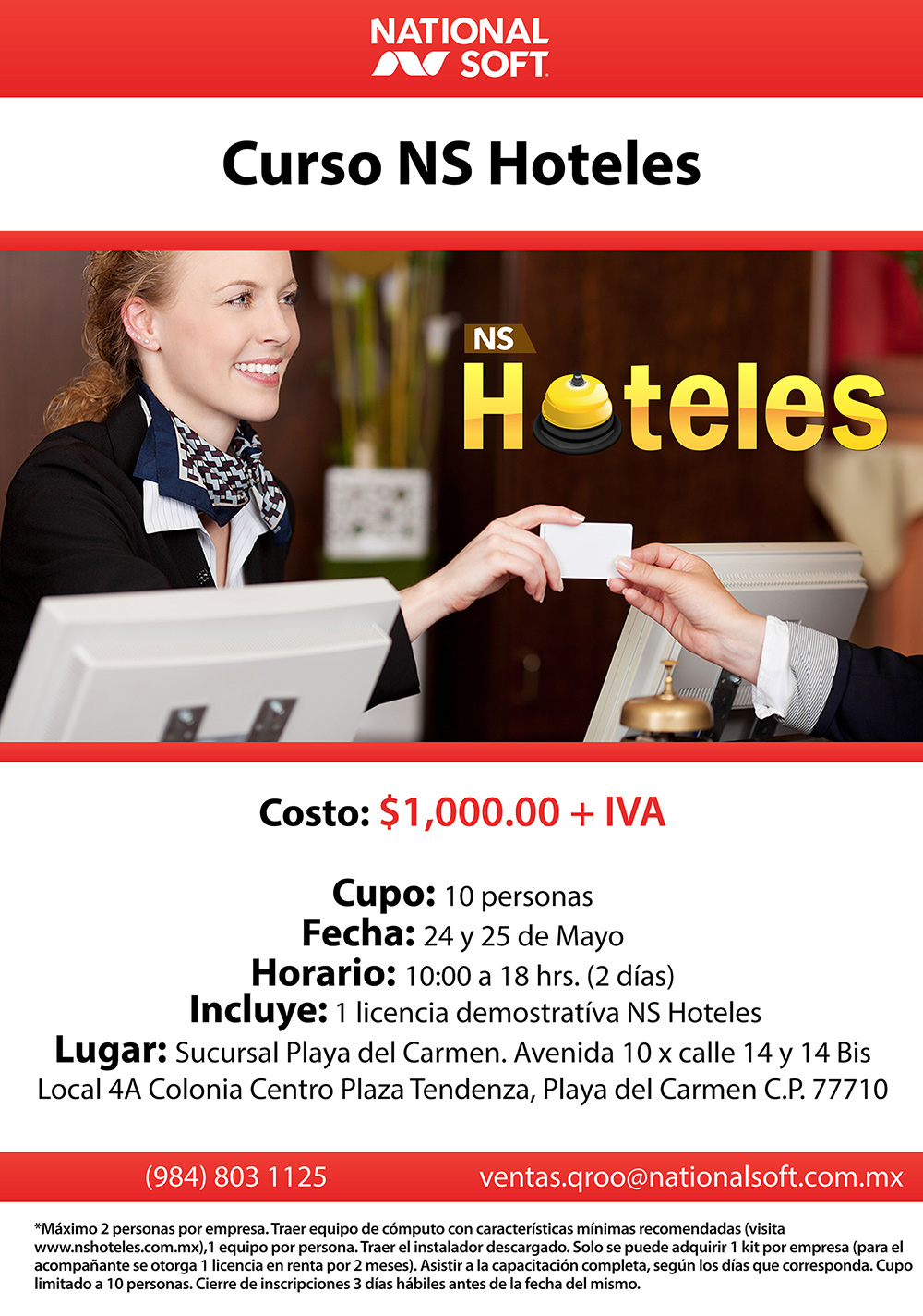 FLYER CAPACITACION NS HOTELES PLAYA DEL CARMEN